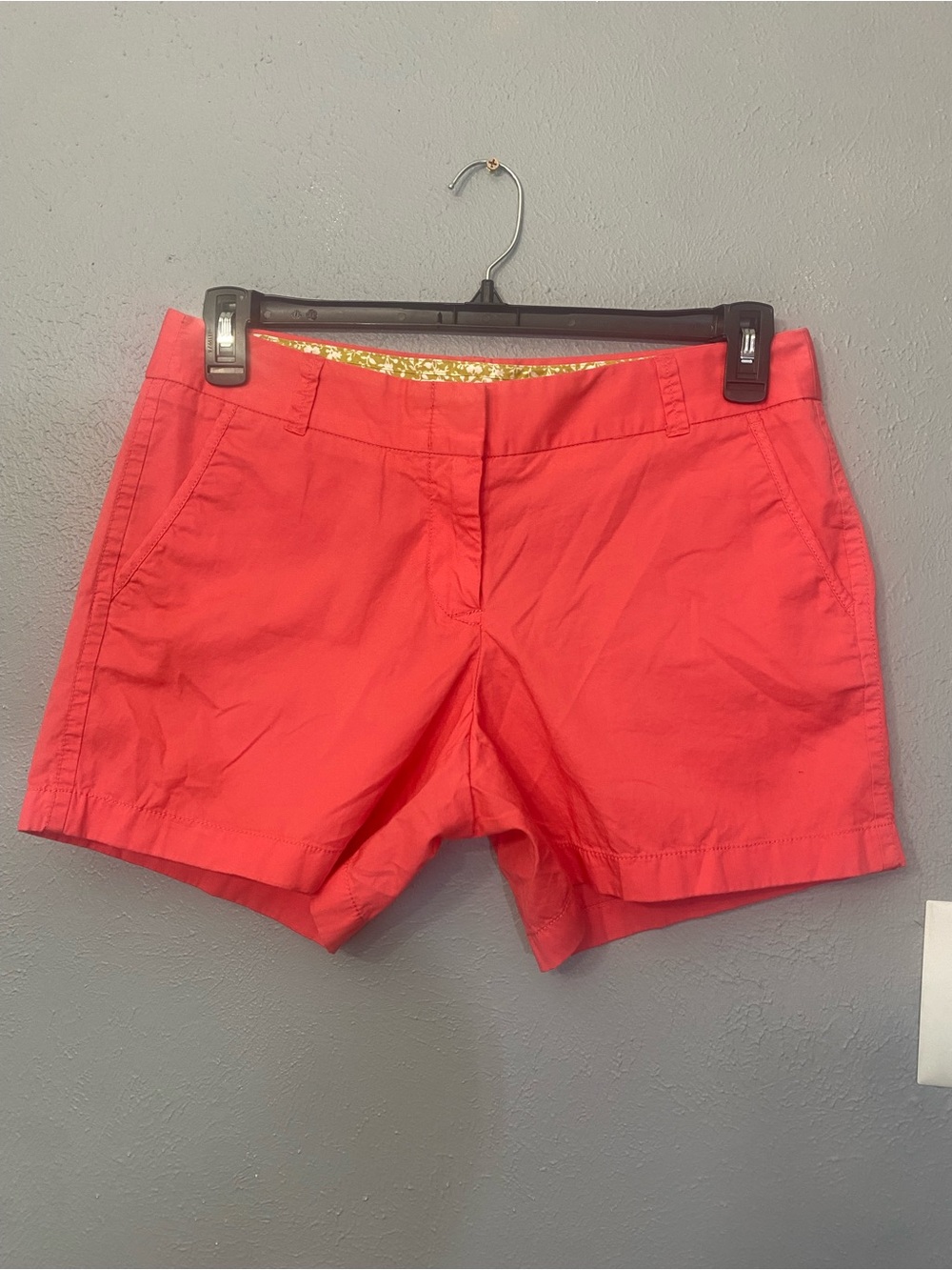 J. Crew Bright Coral Chino Shorts size 8